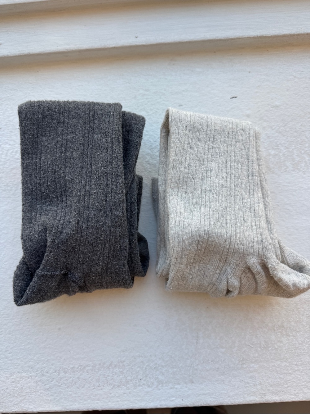 Girls knit cable tights